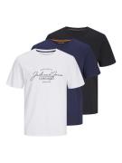 JACK & JONES Bluser & t-shirts 'Ferris'  navy / sort / hvid