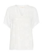 Cream Bluse 'Gem'  hvid / hvid-meleret