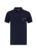 DENIM CULTURE Bluser & t-shirts 'LUCIUS'  navy / hvid