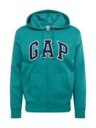 GAP Sweatjakke 'HERITAGE'  navy / petroleum / hvid