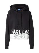 KARL LAGERFELD JEANS Sweatshirt  sort / offwhite