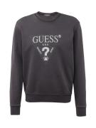 GUESS Sweatshirt  sort-meleret / hvid