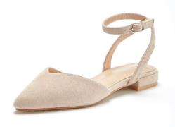 LASCANA Ballerinasko med rem  beige