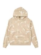 Calvin Klein Jeans Sweatshirt 'CITY GRID AOP'  beige / lysebeige