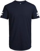 JACK & JONES Bluser & t-shirts 'Boro'  mørkeblå / hvid