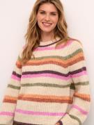 CULTURE Pullover 'Kimmy'  lysebeige / brun / orange / pink