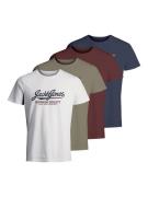 JACK & JONES Bluser & t-shirts 'HUDSON'  mørkeblå / oliven / carminrød...