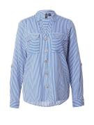 VERO MODA Bluse 'VMBumpy'  blå / hvid