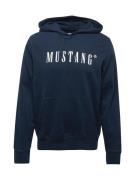 MUSTANG Sweatshirt 'Bronson'  mørkeblå / hvid