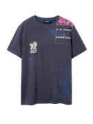 Desigual Bluser & t-shirts 'Francis'  royalblå / antracit / gammelrosa...