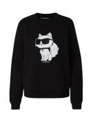 Karl Lagerfeld Sweatshirt 'Ikonik 2.0 Choupette'  creme / sort / hvid