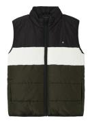 NAME IT Vest 'MYLANE'  oliven / sort / hvid