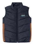 NAME IT Vest 'MYLANE'  mørkeblå / karamel