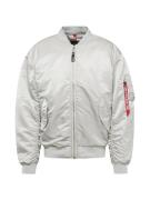 ALPHA INDUSTRIES Overgangsjakke  lysegrå / rød