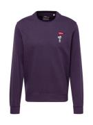 s.Oliver Sweatshirt  aubergine / rød / hvid