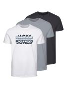 JACK & JONES Bluser & t-shirts 'RAY'  grå / oliven / sort / hvid