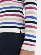 TOM TAILOR Pullover  ecru / marin / mørk pink / hvid