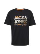 JACK & JONES Bluser & t-shirts 'JJLuke'  mudderfarvet / orange / sort ...