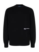 KARL LAGERFELD JEANS Sweatshirt 'Monogram'  sort / hvid