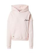 Pequs Sweatshirt 'A Paradise Beach Club'  pink / lyserød / sort