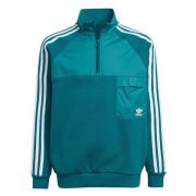 ADIDAS ORIGINALS Sweatshirt 'Trefoil'  cyanblå / hvid