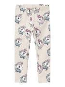 NAME IT Leggings 'SIMONE'  beige-meleret / blå / mint / hvid