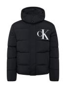 Calvin Klein Jeans Vinterjakke 'ESSENTIALS'  sort / hvid