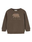 NAME IT Sweatshirt 'NMMOBEAR'  sand / mørkebrun