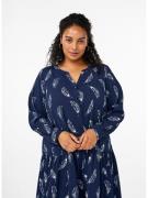 Zizzi Blusekjole 'XANNI'  navy / hvid