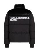 KARL LAGERFELD JEANS Vinterjakke  sort / hvid