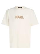 Karl Lagerfeld Bluser & t-shirts  beige / hvid