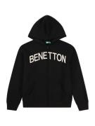 UNITED COLORS OF BENETTON Sweatjakke  sort / hvid