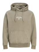 JACK & JONES Sweatshirt 'BLUAXTON'  oliven / hvid