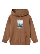 NAME IT Sweatshirt 'NKMNanter'  lyseblå / brun / grafit / hvid