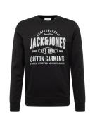 JACK & JONES Sweatshirt 'JJJeans'  sort / offwhite