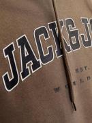 JACK & JONES Sweatshirt 'JJECaleb'  brun / sort / hvid