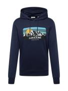 JACK & JONES Sweatshirt 'JJPEAK'  navy / lyseblå / mørkegul / hvid