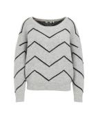 WE Fashion Pullover  lysegrå / sort