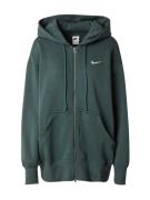 Nike Sportswear Sweatjakke 'PHNX FLC'  smaragd / hvid