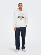 Only & Sons Sweatshirt 'ONSMICKEY'  brun / rød / sort / hvid