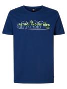 Petrol Industries Bluser & t-shirts  blå / neongrøn / hvid