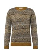 Casual Friday Pullover 'KLAES'  lyseblå / brun / oliven / hvid