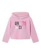 NAME IT Sweatshirt 'NKFViala'  blomme / pink / sort / hvid