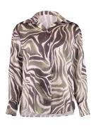 Hailys Bluse 'Ro44lima'  beige / choko / khaki / mint