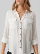 Vero Moda Petite Bluse 'BUMPY'  hvid