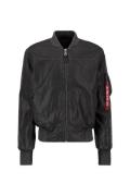 ALPHA INDUSTRIES Overgangsjakke ' MA-1 FL '  blodrød / sort / hvid