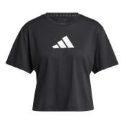 ADIDAS PERFORMANCE Funktionsbluse 'Essentials'  sort / hvid