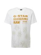 G-STAR Bluser & t-shirts 'Palm'  beige / mørkeorange / hvid