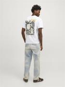 JACK & JONES Bluser & t-shirts 'Marbella'  gul / sort / hvid