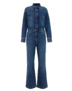 WE Fashion Jumpsuit  blue denim / brun